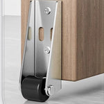 Side/Vertical Mount Pulley Wheels for Furniture Moving and Sliding Doors Anti-Sag Rollers, Silver, Orange