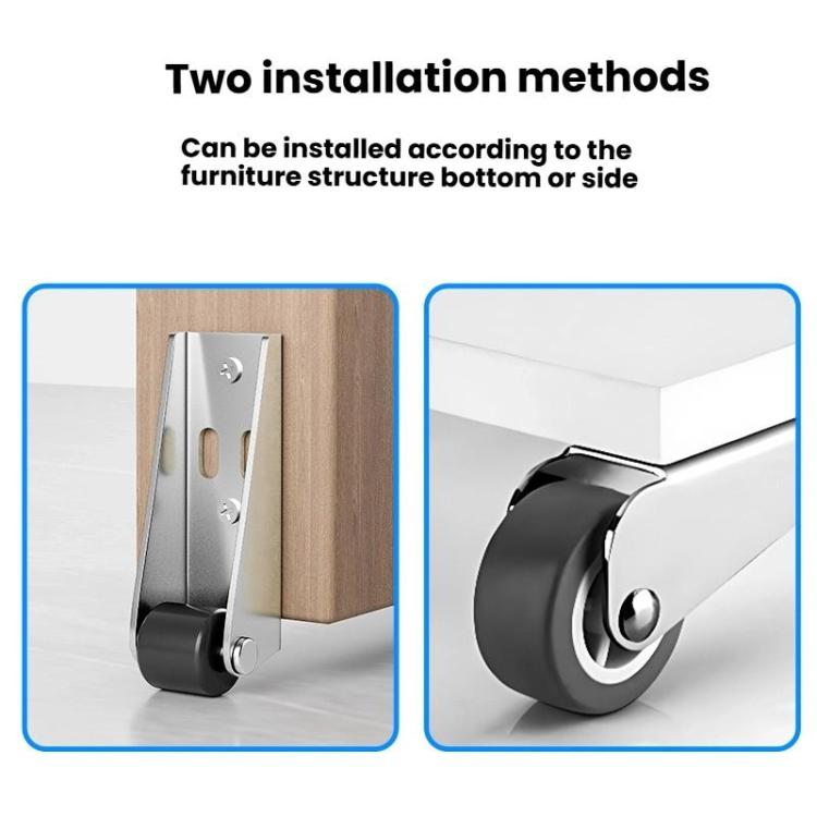 Side/Vertical Mount Pulley Wheels for Furniture Moving and Sliding Doors Anti-Sag Rollers, Silver, Orange