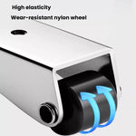 Side/Vertical Mount Pulley Wheels for Furniture Moving and Sliding Doors Anti-Sag Rollers, Silver, Orange