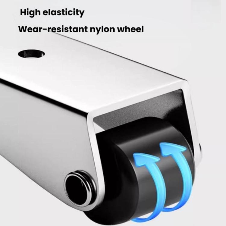 Side/Vertical Mount Pulley Wheels for Furniture Moving and Sliding Doors Anti-Sag Rollers, Silver, Orange