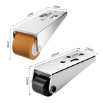Side/Vertical Mount Pulley Wheels for Furniture Moving and Sliding Doors Anti-Sag Rollers, Silver, Orange