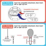 10-in-1 Motion Sports Bundle for Nintendo Switch 2/Switch Tennis Racket, Golf Club, Fencing, Racing Wheel & Multi-Game Accessories, 10-in-1