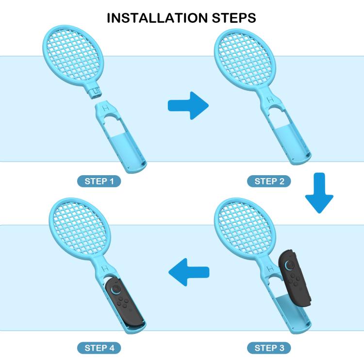 For Nintendo Switch 2 Joy-Con 1pair Tennis Racket Motion Controller Grip Sports Kit, Tennis Racket