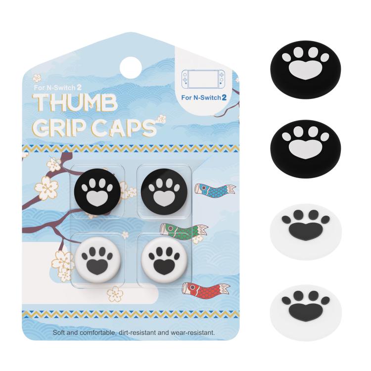 Pour Nintendo Switch 2 Joy-Con 2 : 2 paires de capuchons de boutons en silicone à motif griffe