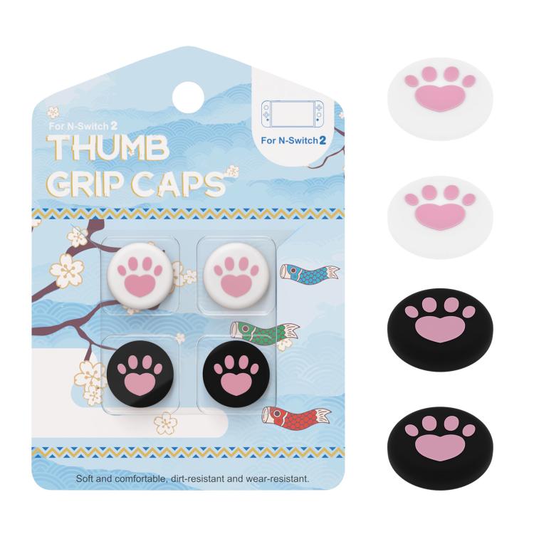 Pour Nintendo Switch 2 Joy-Con 2 : 2 paires de capuchons de boutons en silicone à motif griffe