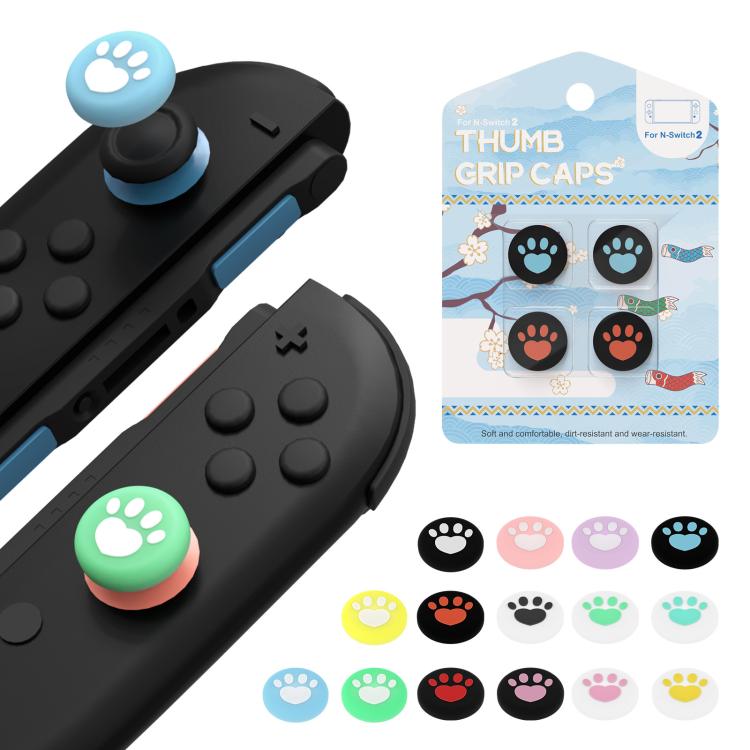 Pour Nintendo Switch 2 Joy-Con 2 : 2 paires de capuchons de boutons en silicone à motif griffe