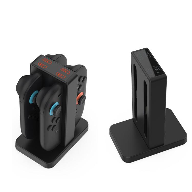 DOBE 4-in-1 Magnetic Charging Station for Nintendo Switch 2 Controllers with LED Indicators & Cartridge Storage, TNS-3192B
