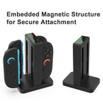 DOBE 4-in-1 Magnetic Charging Station for Nintendo Switch 2 Controllers with LED Indicators & Cartridge Storage, TNS-3192B