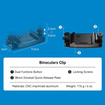 APEXEL BinoClamp Pro Quick-Release Binocular Mount Kit 360-degree Swivel Aluminum Binocular Holder, APL-F007