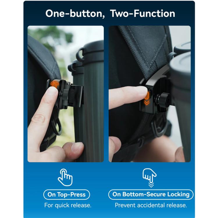 APEXEL BinoClamp Pro Quick-Release Binocular Mount Kit 360-degree Swivel Aluminum Binocular Holder, APL-F007