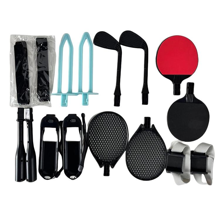 KJH 16-in-1 Motion Sports Kit for Nintendo Switch 2 Joy-Con Detachable Grips with Tennis Racket, Golf Club, Baseball Bat