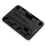 JYS Charging Display Station for PS5/PS5 Slim/PS Portal Dual Controller Dock with Cooling Fan & Headphone Hook