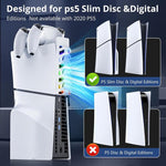 For PS5 Slim Controller 2-in-1 Charging Station Cooling Fan With RGB Lighting
