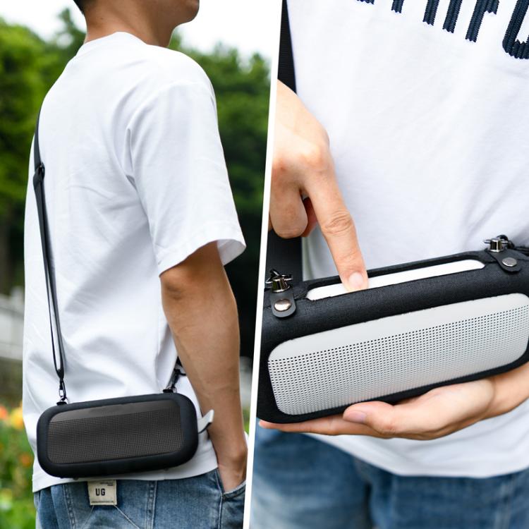 For Bose SoundLink Flex 1/2 Generation Speaker Protective Cover EVA Shoulder Strap, Style 3 Black