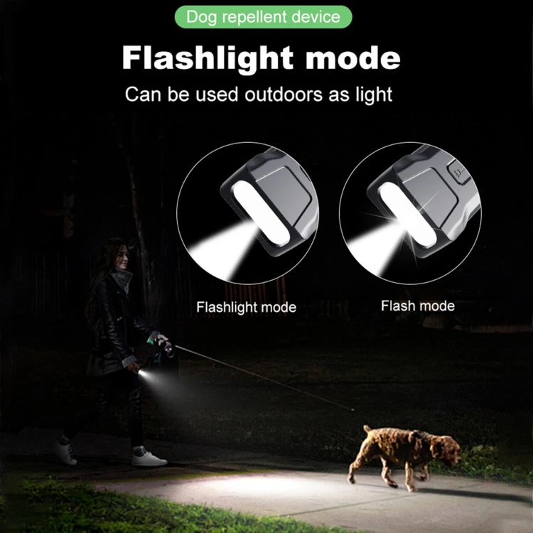 P9 Dual Head Ultrasonic Dog Deterrent Rechargeable Anti-Bark Device with Color Screen, LED Tail Light, P9