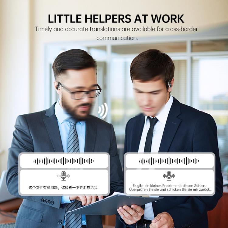 144 Languages AI Smart Translation Bluetooth Earphones With Digital Display Charging Case