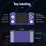 XF35H 3.5-Inch Retro Handheld Game Console With Linux System And RGB Light Pocket Video Game Player, 64G, 128G