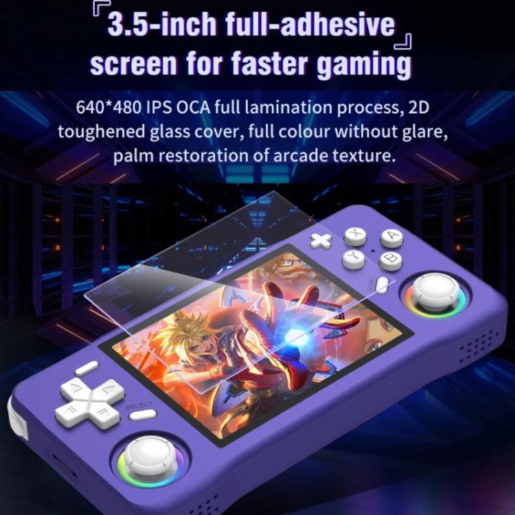 XF35H 3.5-Inch Retro Handheld Game Console With Linux System And RGB Light Pocket Video Game Player, 64G, 128G