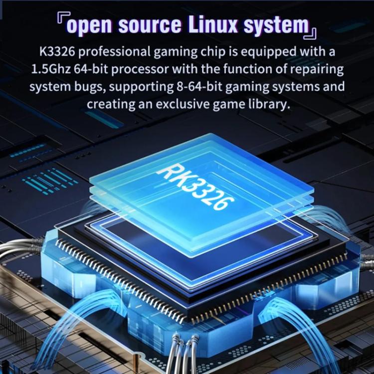 XF35H 3.5-Inch Retro Handheld Game Console With Linux System And RGB Light Pocket Video Game Player, 64G, 128G