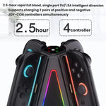 For Nintendo Switch 2 Joy-Con Controllers 4 In 1 Triangular Charging Base With RGB Light, S219