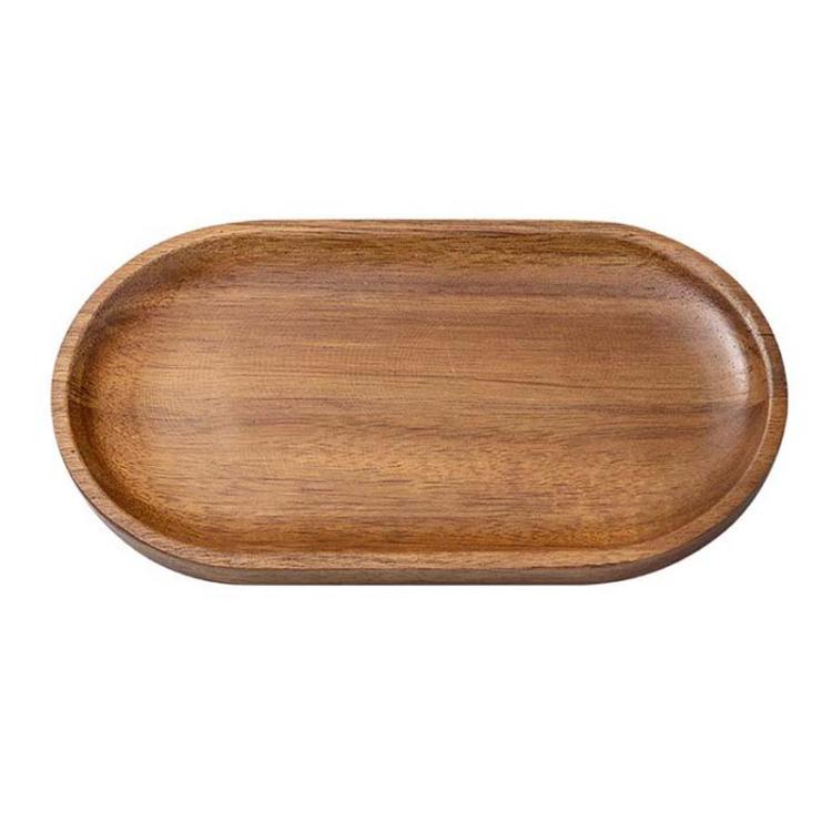 Cassia Wood Tea Tray Fruit Dessert Plate, Ellipse Small, Ellipse Medium, Ellipse Large, Square Small, Square Large