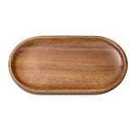 Cassia Wood Tea Tray Fruit Dessert Plate, Ellipse Small, Ellipse Medium, Ellipse Large, Square Small, Square Large