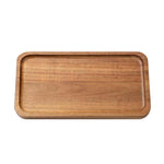 Cassia Wood Tea Tray Fruit Dessert Plate, Ellipse Small, Ellipse Medium, Ellipse Large, Square Small, Square Large