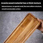 Cassia Wood Tea Tray Fruit Dessert Plate, Ellipse Small, Ellipse Medium, Ellipse Large, Square Small, Square Large