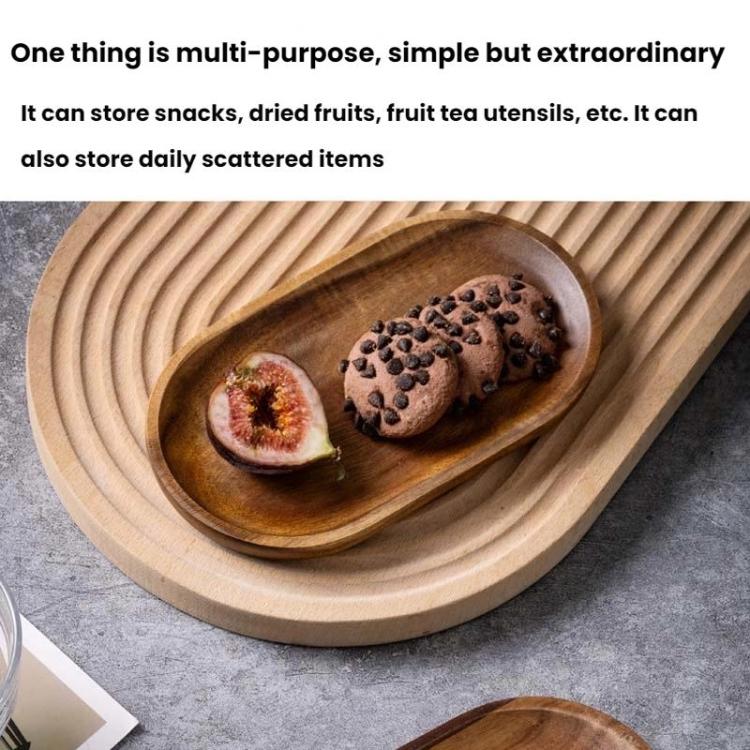 Cassia Wood Tea Tray Fruit Dessert Plate, Ellipse Small, Ellipse Medium, Ellipse Large, Square Small, Square Large