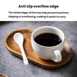 Cassia Wood Tea Tray Fruit Dessert Plate, Ellipse Small, Ellipse Medium, Ellipse Large, Square Small, Square Large