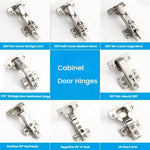 Cabinet Door Hinges Hydraulic Damp Buffer Furniture Hinges, 165-degree Full-Cover Straight Arm, 165-degree Half-Cover Medium Bend, 165-degree No-Cover Large Bend, 90-degree Flat-Mount 180-degree, Positive 45-degree, Positive 30-degee Hydraulic         ...