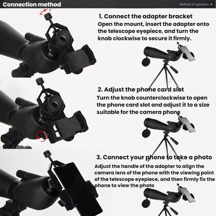 Astronomical Telescope Assisted Photo Clip Accessories Mobile Phone Clip Holder