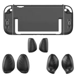 For Nintendo Switch 2 Split Design Crystal PC Protective Case with 3 Sizes Ergonomic Grips, Clear+ Red Blue, Clear+Green Blue, Clear+Black, Clear Black+Red Blue, Clear Black+Green Blue, Clear Black+Black