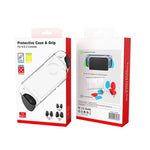 For Nintendo Switch 2 Split Design Crystal PC Protective Case with 3 Sizes Ergonomic Grips, Clear+ Red Blue, Clear+Green Blue, Clear+Black, Clear Black+Red Blue, Clear Black+Green Blue, Clear Black+Black