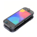 For Nintendo Switch 2 Console Crystal Storage Case Organizer Anti-Scratch Travel Box With 14 Game Card Slots, Host case Clear White, Host case Clear Black