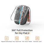 For Nintendo Switch 2 Joy-Con Controllers Crystal Clear Hard Case with 6 Game Card Storage Slots