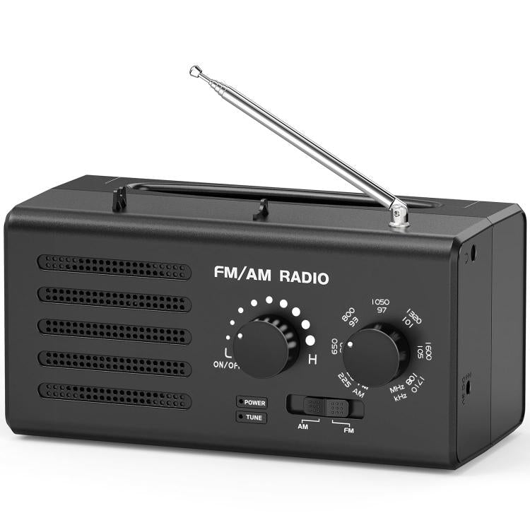 راديو بمقبس طاقة خارجي ثنائي النطاق FM/AM، للإتحاد الأوروبي، للولايات المتحدة
