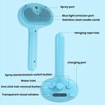 Pet Blue Light Antibacterial Spray Massage Knot Comb