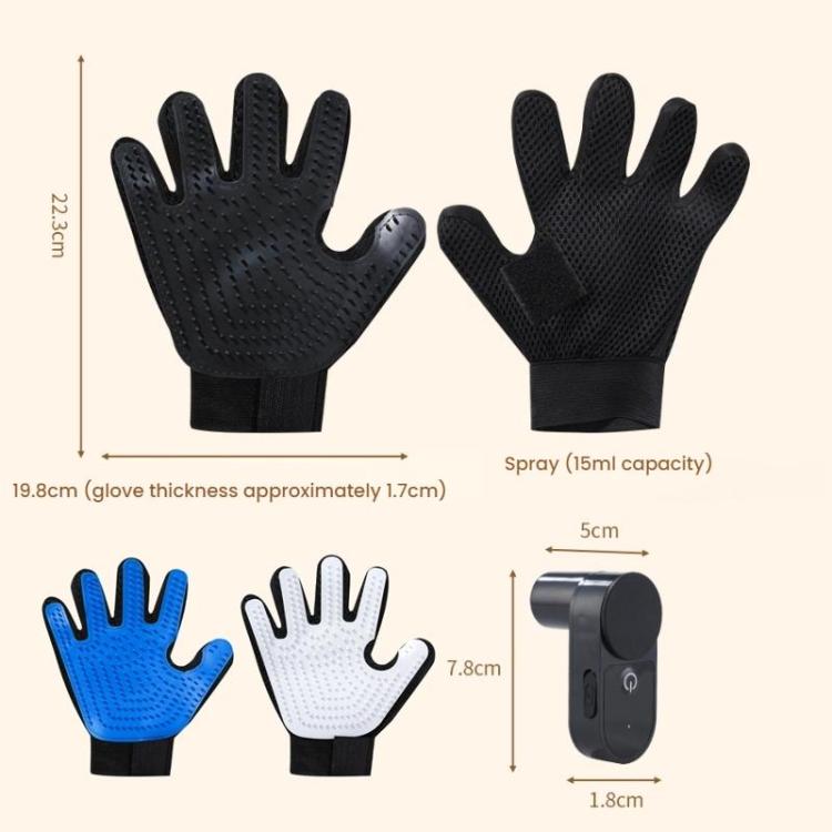 Pet Bath Cleaning Cat Gloves With Spray Bottle