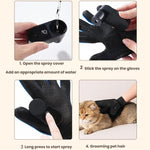 Pet Bath Cleaning Cat Gloves With Spray Bottle