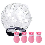 Cat Space Hood Anti-Bite Mouth Cover + Second-Generation Foot Cover, Small Light Green, Small Pink, Small Light Blue, Large Light Green, Large Pink, Large Light Blue