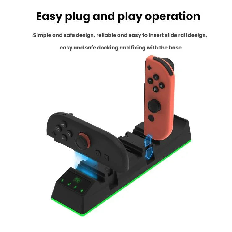 For Nintendo Switch 2/Switch 2 Pro PGTECH 9 In 1 Universal Left Right Controller Charging Dock