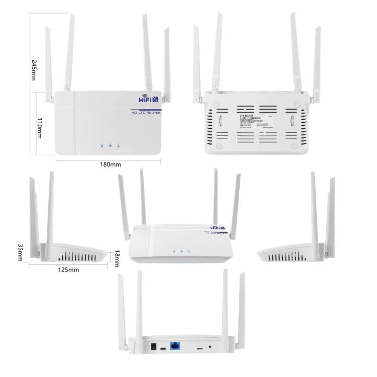 إصدار أوروبي/آسيوي/أفريقي جهاز 4G CPE راوتر بطاقة SIM LTE واي فاي 6 نقطة اتصال لاسلكية، قابس أوروبي، C920