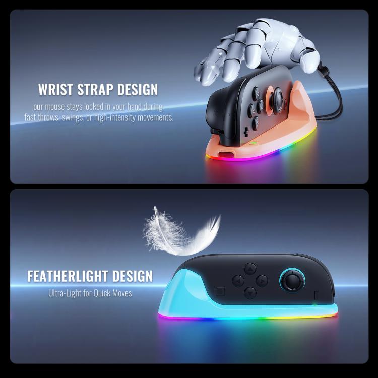 For Nintendo Switch 2 JYS Controller Mouse Magnetic Dock With Ambient Lighting, JYS-NS2320
