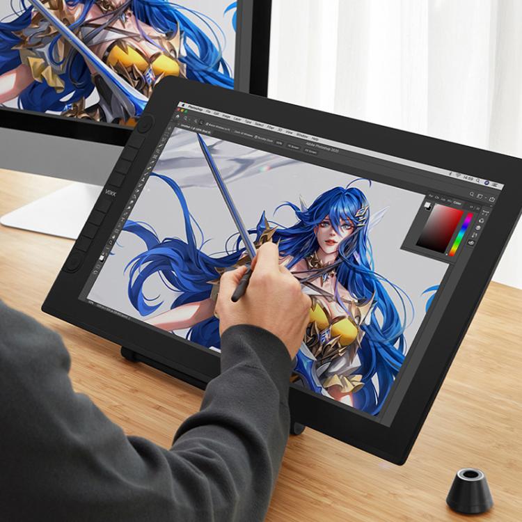 شاشة رسم رقمية VEIKK VK2200PRO مقاس 21.5 بوصة شاشة رسم يدوية إلكترونية متوافقة مع الهاتف المحمول، قابس الاتحاد الأوروبي، قابس الولايات المتحدة، قابس المملكة المتحدة