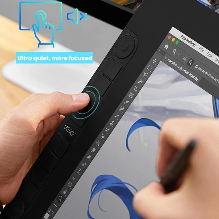 شاشة رسم رقمية VEIKK VK2200PRO مقاس 21.5 بوصة شاشة رسم يدوية إلكترونية متوافقة مع الهاتف المحمول، قابس الاتحاد الأوروبي، قابس الولايات المتحدة، قابس المملكة المتحدة