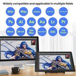 شاشة رسم رقمية VEIKK VK2200PRO مقاس 21.5 بوصة شاشة رسم يدوية إلكترونية متوافقة مع الهاتف المحمول، قابس الاتحاد الأوروبي، قابس الولايات المتحدة، قابس المملكة المتحدة
