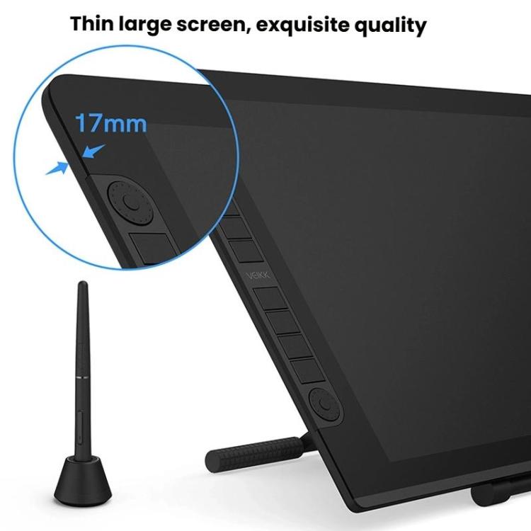 شاشة رسم رقمية VEIKK VK2200PRO مقاس 21.5 بوصة شاشة رسم يدوية إلكترونية متوافقة مع الهاتف المحمول، قابس الاتحاد الأوروبي، قابس الولايات المتحدة، قابس المملكة المتحدة