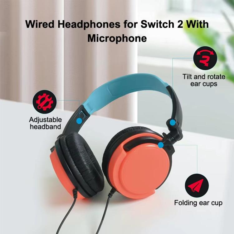 PGTECH Wired Over-Ear Gaming Headset with Microphone for Nintendo Switch 2/Switch/PS5/Xbox/PC Multi-Platform Compatible, GP-379