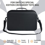 For Nintendo Switch 2 JYS All-in-One Storage Carrying Case Organizer with Shoulder Strap Fits Dock/Console/Pro Controller/Camera/Grip/Charger, JYS-NS2323
